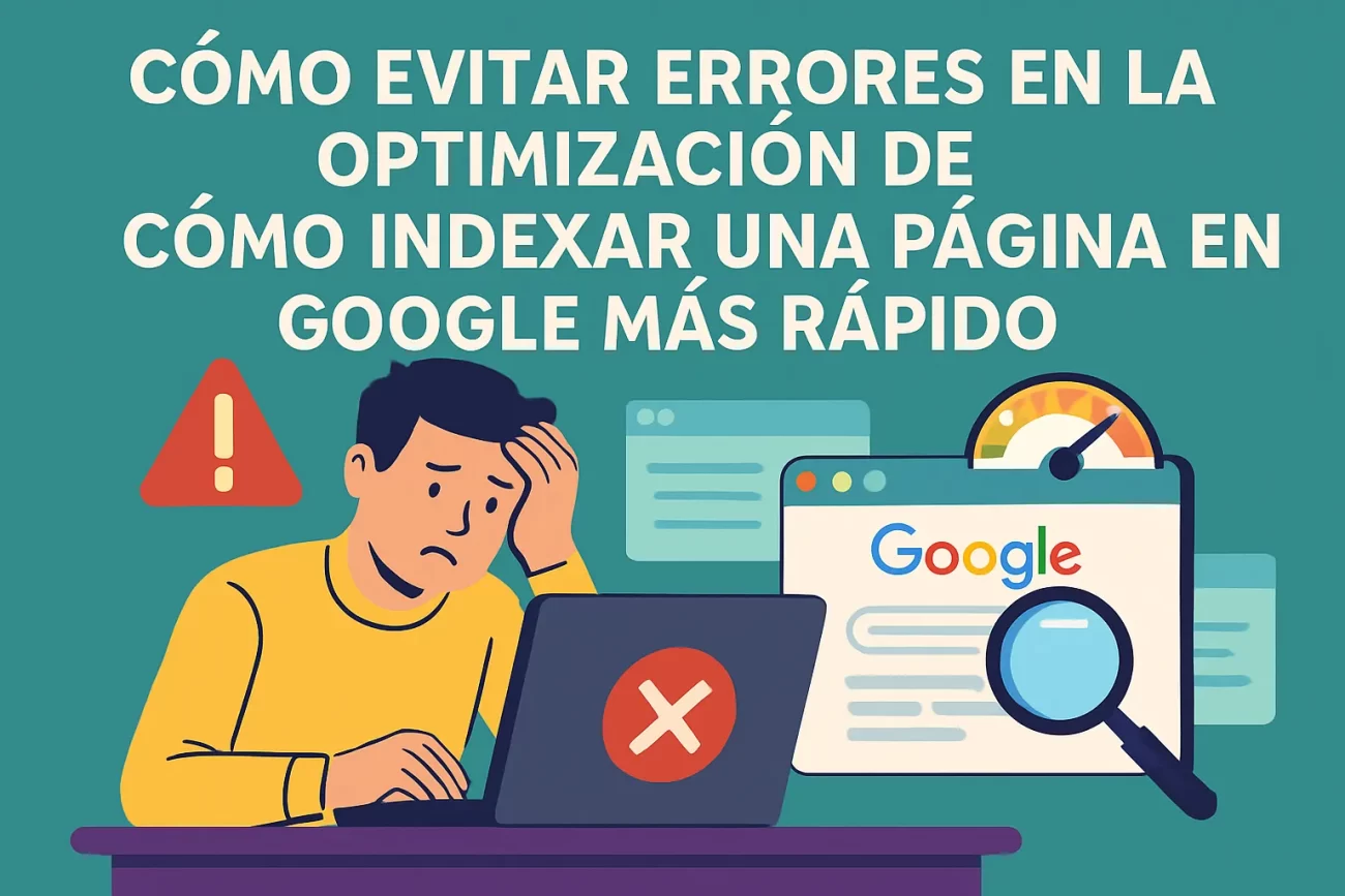 cómo evitar errores en la optimización de Cómo indexar una página en Google más rápido