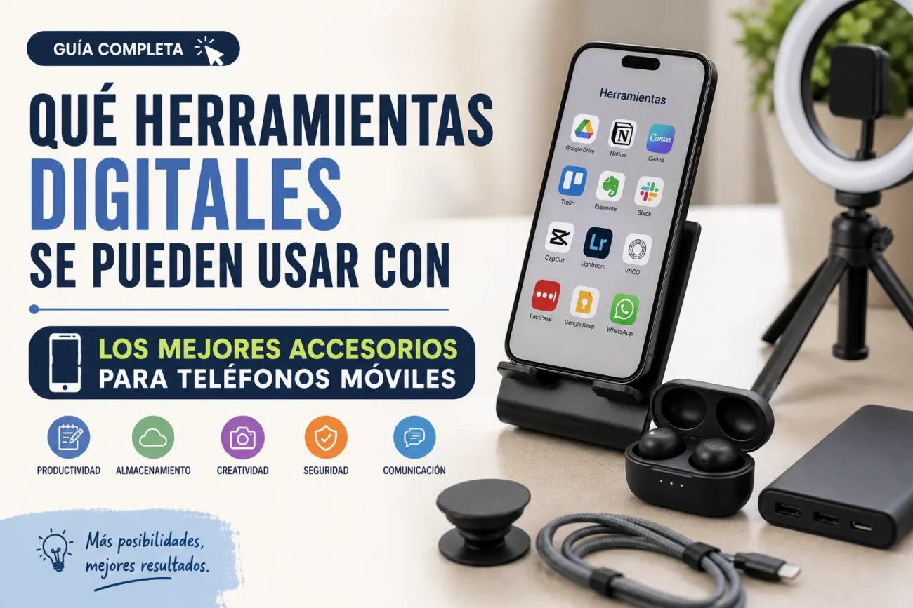 qué herramientas digitales se pueden usar con Los mejores accesorios para teléfonos móviles